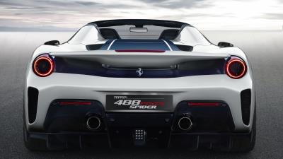 2018 ferrari 488 pista spider rear wallpaper