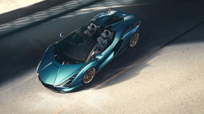 2020 lamborghini sian roadster upper view yo wallpaper