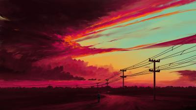 A summer evening 4k wallpaper