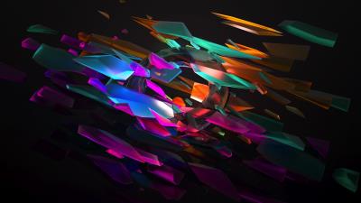 Abstract colorful shape 4k wallpaper