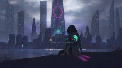 Alone talks cyberpunk scifi 4k wallpaper
