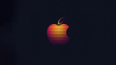 Apple glowing logo 4k wallpaper