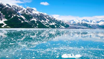 alaska glacier ice mountains xy wallpaper