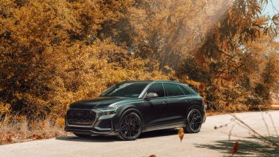audi rsq8 vossen satin black 4k ej wallpaper