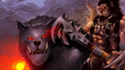 axe orc warcraft warrior wolf dl wallpaper