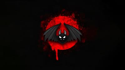 bat bird minimal red black 4k bu wallpaper