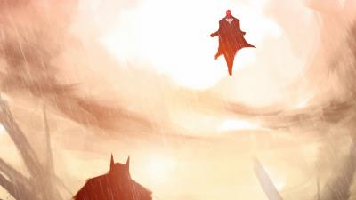Batman and supermanart wallpaper