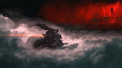 Batman on batcyle x superman 4k xd wallpaper