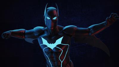 Batwing neon 4k qr wallpaper
