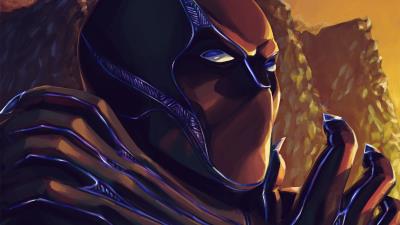 Black panther closeup art wallpaper