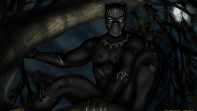 Black panther in night artwork gt wallpaper