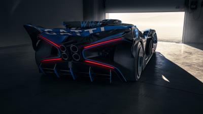 Bugatti bolide 2021 rear 4k wallpaper