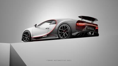 Bugatti chiron ue4 cgi art 4k wallpaper