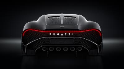 Bugatti la voiture noire 2019 rear wallpaper