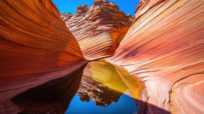 Canyon arizona reflection 4k wallpaper