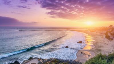 Corona del mar newport beach 4k wallpaper