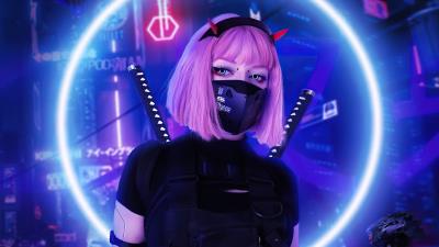 Cyber genetic girl 4k wallpaper