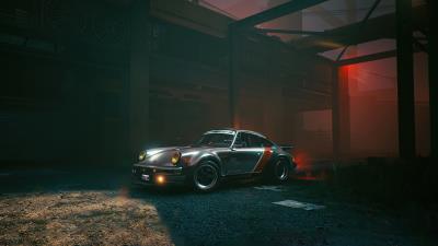 Cyberpunk 2077 johnny silverhands porsche 911 turbo 4k wallpaper