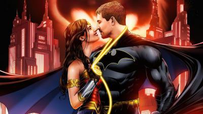 batman and wonder woman love romance aj wallpaper