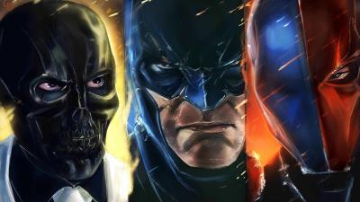 batman deathstroke and villain uy wallpaper