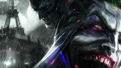 batman joker paris b9 wallpaper