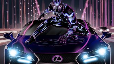 black panther lexus artwork uy wallpaper