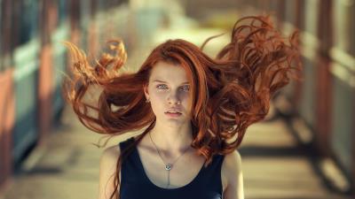 blonde girl hair in air 4k zp wallpaper