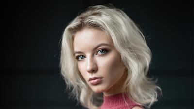 blonde short hair depth of field 4k hm wallpaper