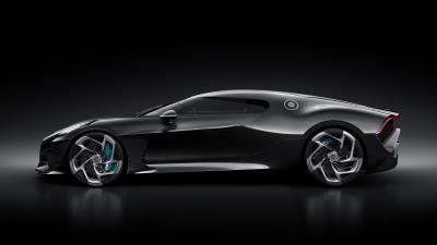 bugatti la voiture noire side view c9 wallpaper