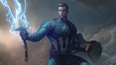 captain america hammer and shield 81 wallpaper