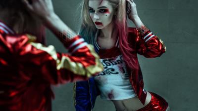 cosplay harley quinn wide wallpaper