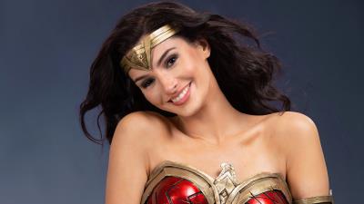 cute wonder woman smiling cosplay 4k 6n wallpaper