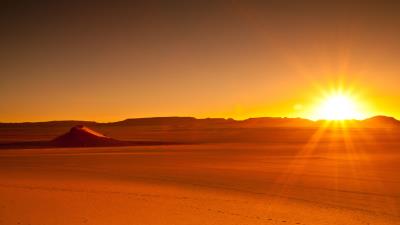 Desert tassili sunrise algeria 4k wallpaper