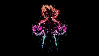 Dragon ball z goku ultra instinct fire 4k wallpaper