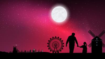 Father and daugher wallpaper