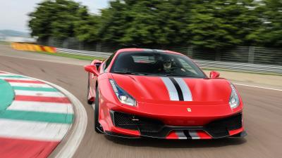 Ferrari 488 pista on track 4k wallpaper