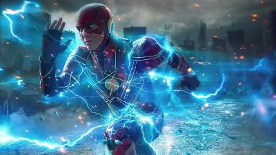 Flash running lightning 4k wallpaper