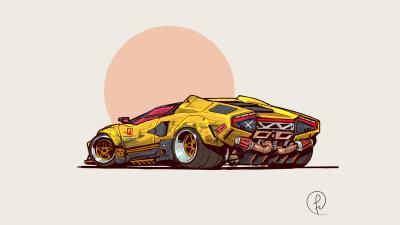 Future shock cyberpunk car 4k wallpaper