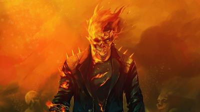 Ghost rider flame hero 4k wallpaper