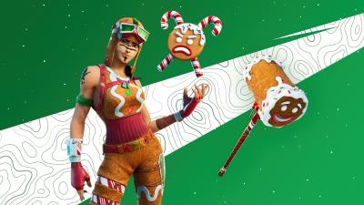 Gingerbread raider outfit fortnite wallpaper