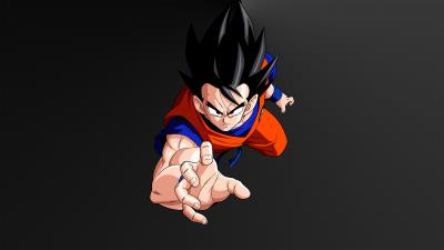 Goku minimal dark 4k wallpaper