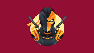 deathstroke 4k minimal db wallpaper