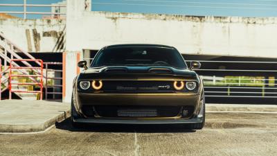 dodge green hellcat 4k 1n wallpaper