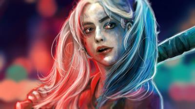 Harley quinn paint art wallpaper