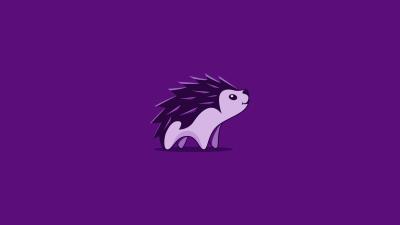 Hedgehog minimal 4k wallpaper