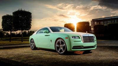 green rolls royce wraith 4k sc wallpaper