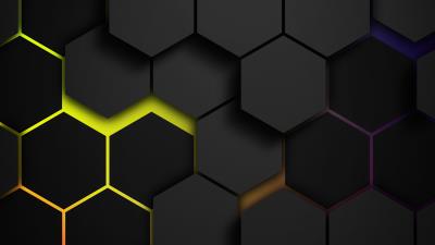 grids colors polygon 4k e2 wallpaper