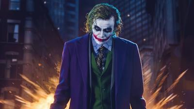 heath ledger joker cosplay 4k 4w wallpaper
