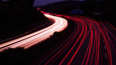 highway light trails photography 4k u1 wallpaper