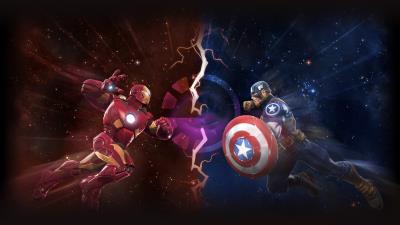 iron man and captain america marvel contest of champions zl wallpaper